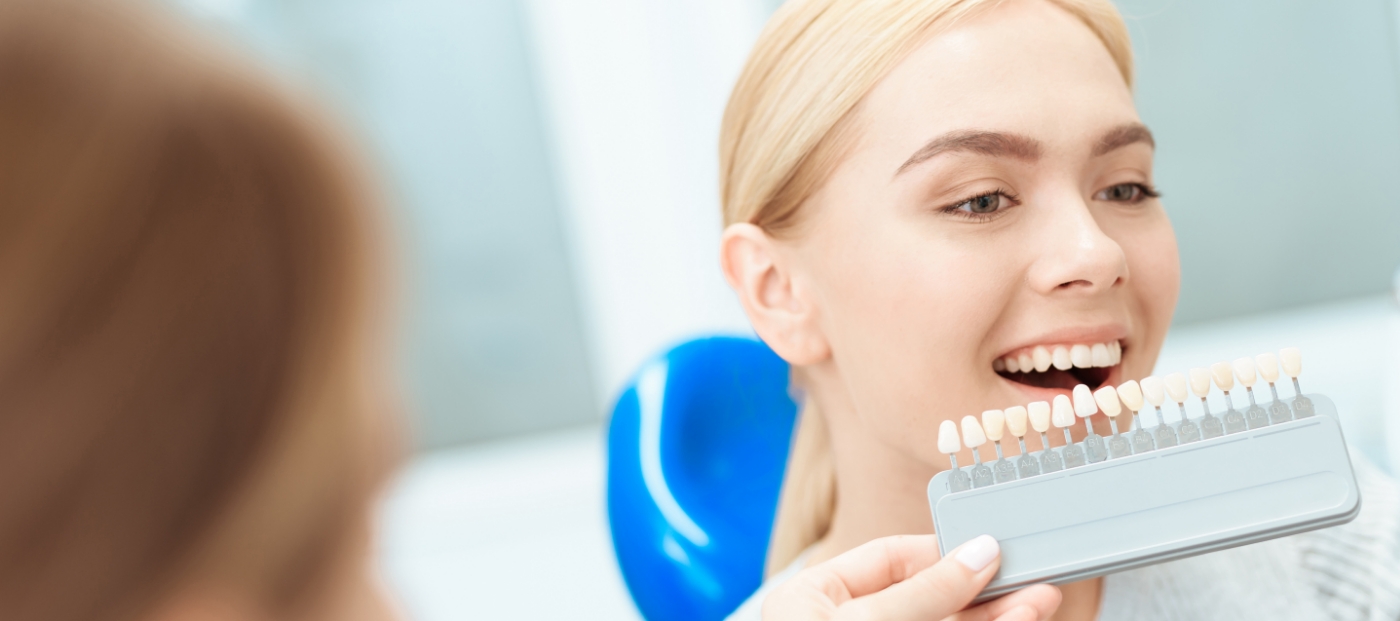 Woman being fitted for veneers in Norwood